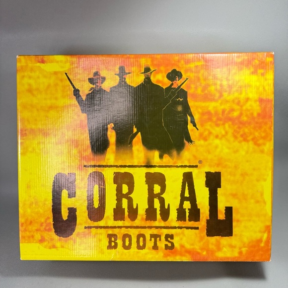 CORRAL Turquoise Fleur-de-lis Leather Cutout Design Western Boots - Picture 4 of 16